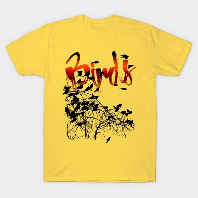 Birds silhouette T-Shirt by Ripples of Time